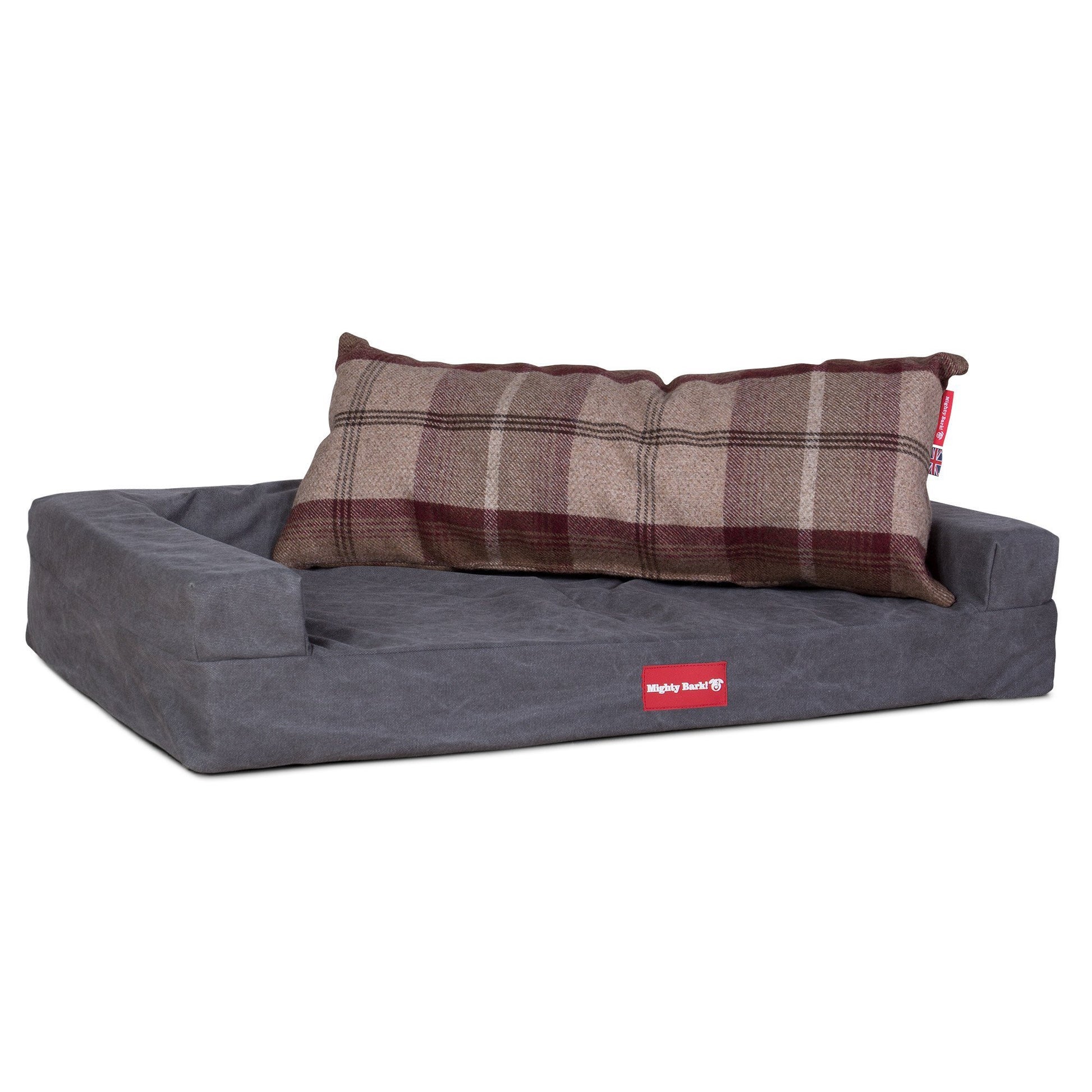 The-Bailey-Giant-Memory-Foam-Pillow-For-On-Dog-Beds-Tartan-Mulberry_2