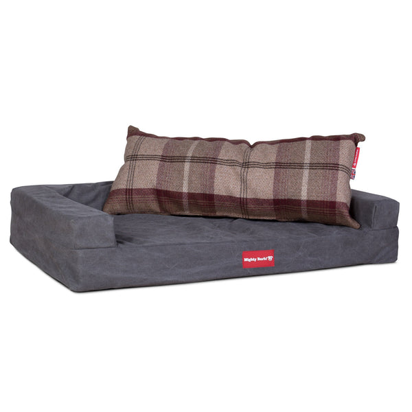 The-Bailey-Giant-Memory-Foam-Pillow-For-On-Dog-Beds-Tartan-Mulberry_2