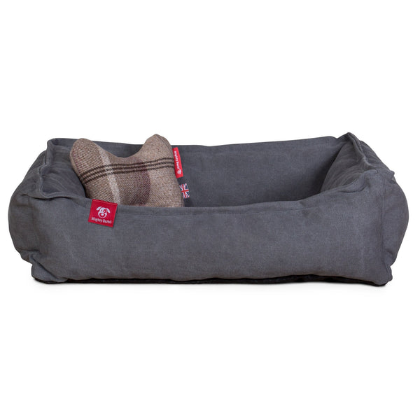 The-Bone-Bone-Shaped-Pillow-For-On-Dog-Beds-Tartan-Mulberry_2